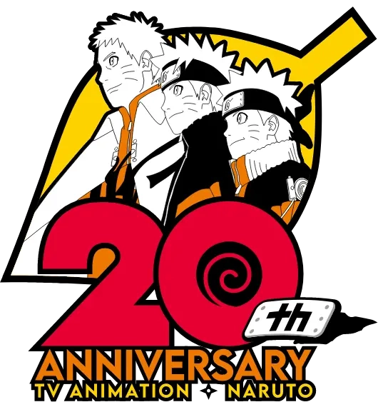 Logo del 20 aniversario del anime de Naruto