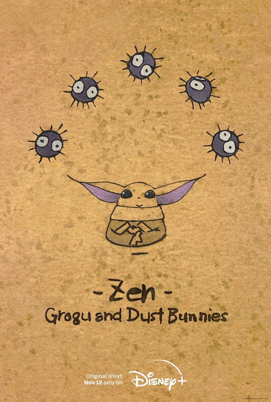 Póster de Zen - Grogu and Dust Bunnies, el corto de Studio Ghibli basado en Star Wars