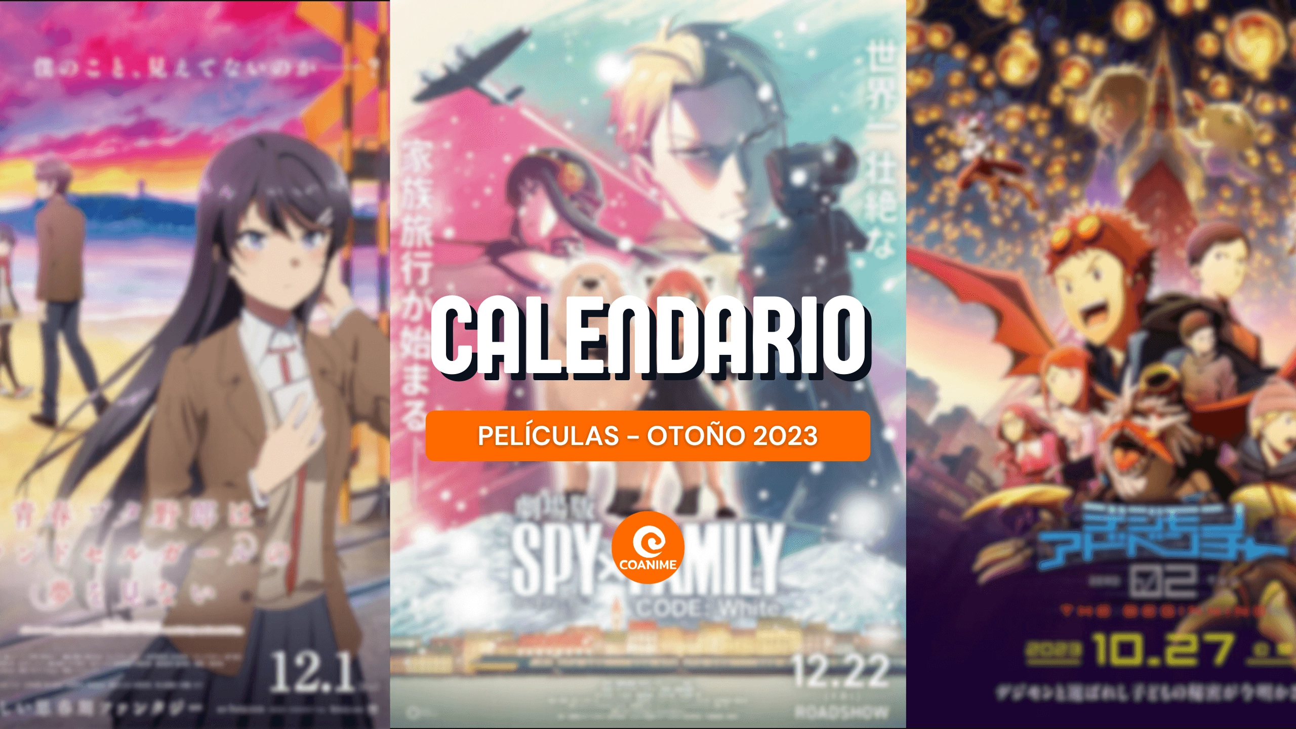 Calendario de estrenos de películas de animes — Otoño 2023 - Coanime.net