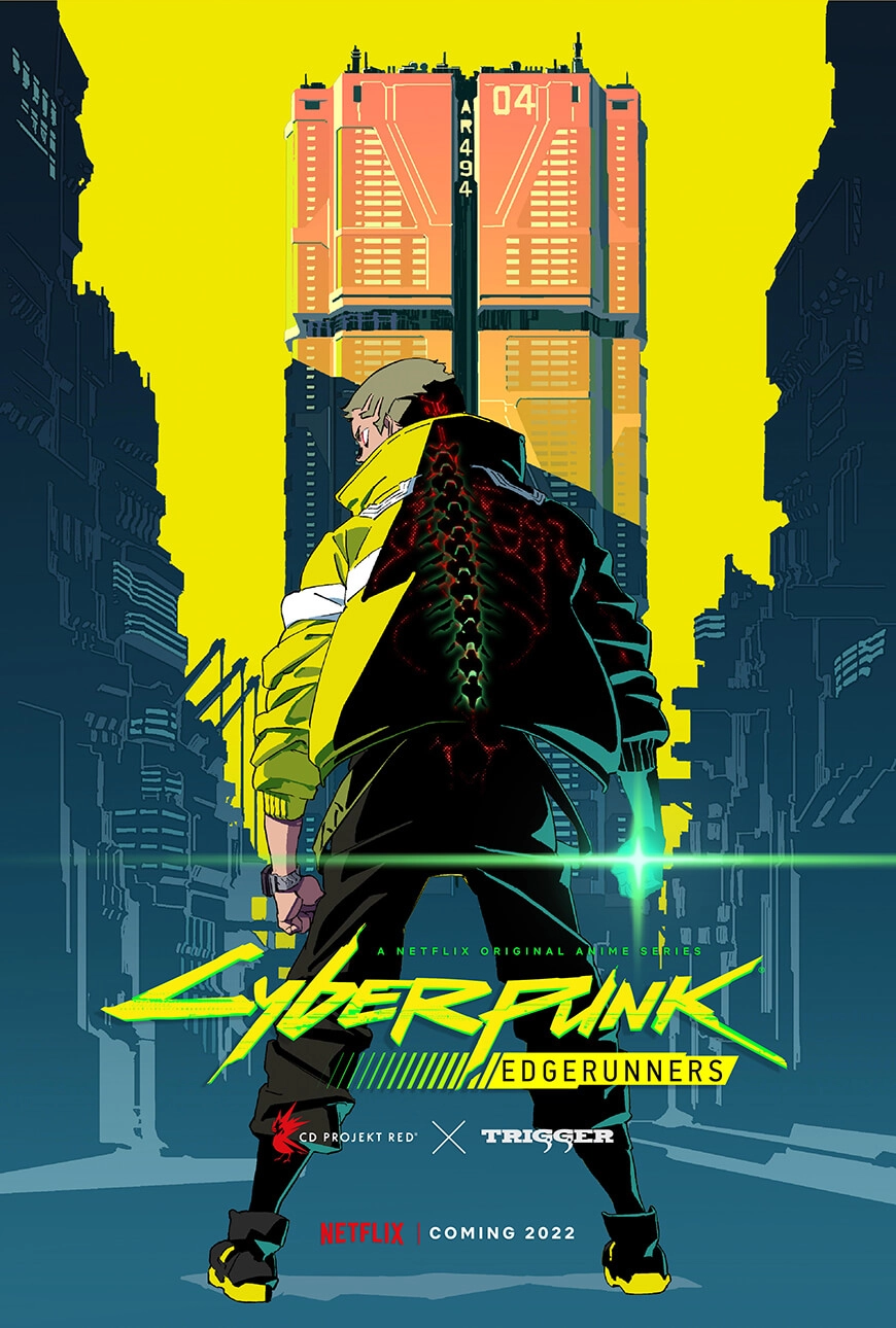 Key visual del anime Cyberpunk: Edgeruners, basado en Cyberpunk 2077.